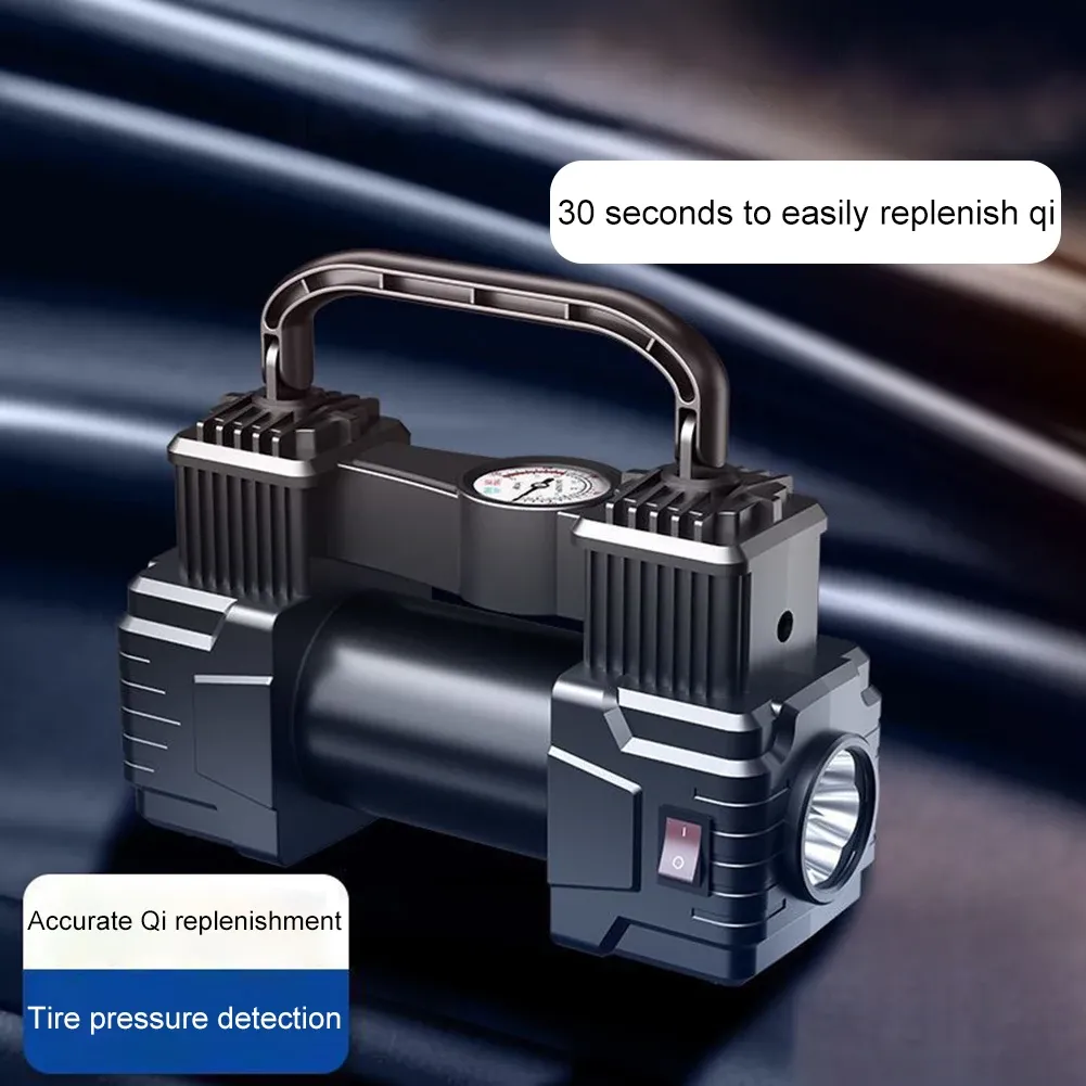 Mini compresseur d'air électrique pour voiture, gonfleur RapDuty avec lumière LED, pompe gonflable automatique, 12 V, 150 PSI 3