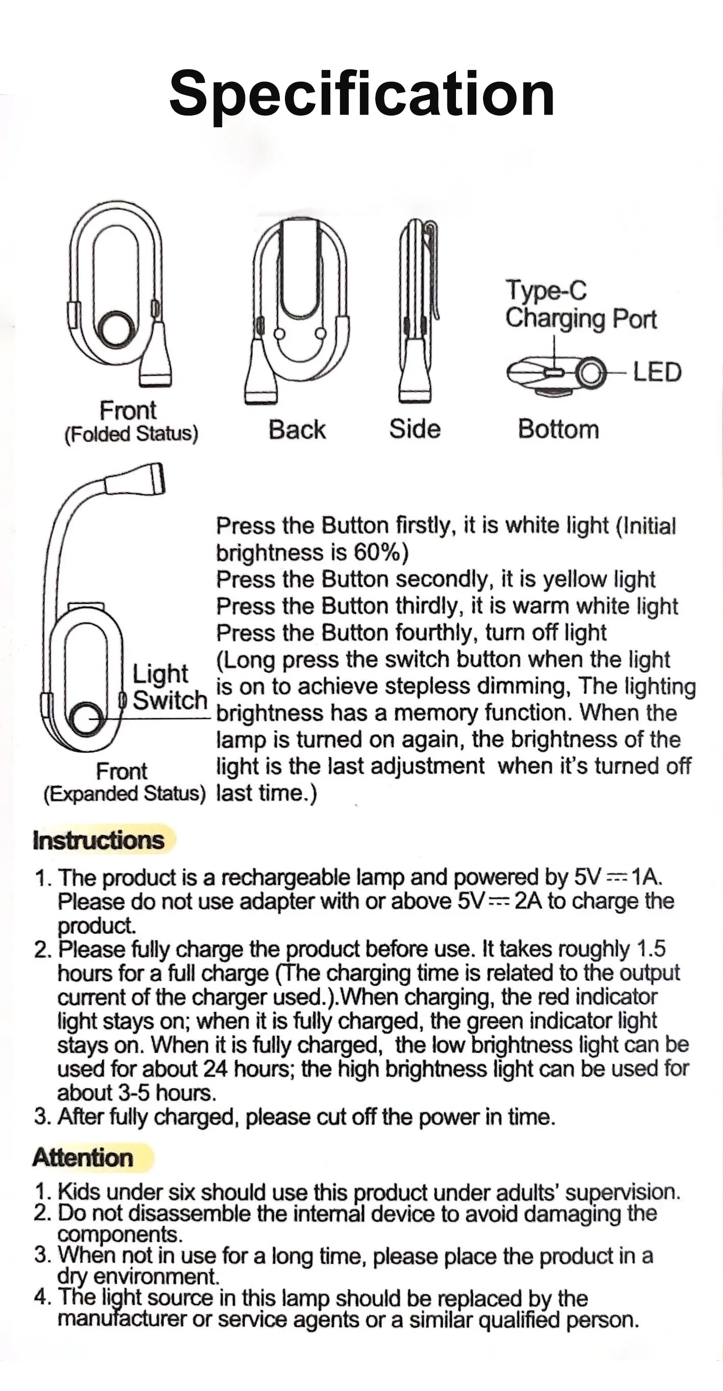 Lampe de lecture LED en situation
