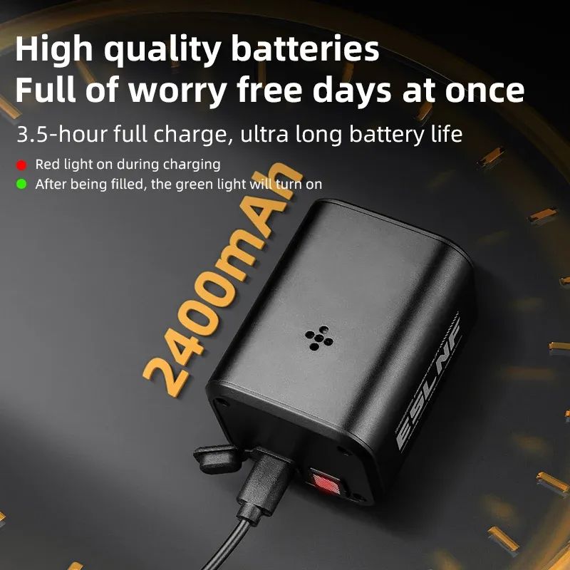 Klaxon électrique rechargeable pour vélo avec télécommande, 2400 mAh, étanche, haute luminosité 5
