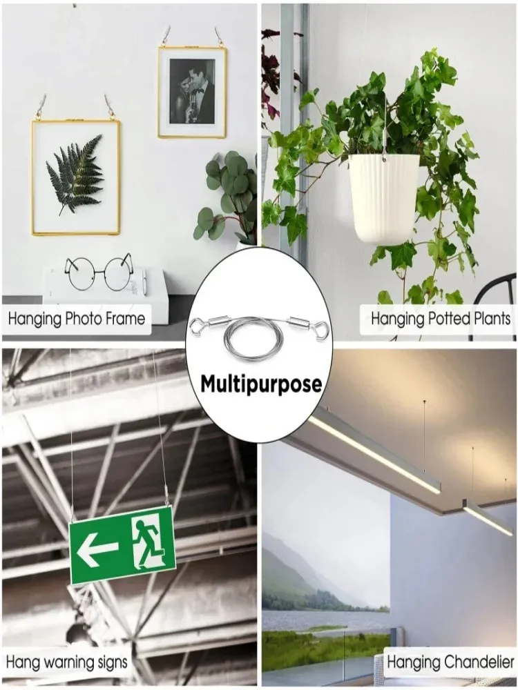 Détail du système de suspension en acier inoxydable