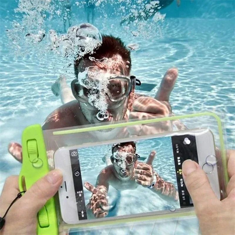 Pochette étanche pour téléphone, sac sec sous-marin pour natation et plongée à la dérive, housse pour téléphone 6 pouces, idéale pour les sports aquatiques, la plage, la piscine et le ski 3