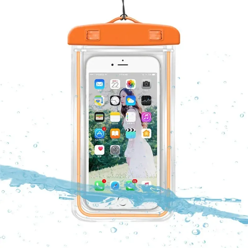 Pochette étanche pour téléphone, finition fluorescente