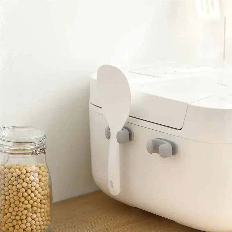 Support de cuillère à riz en silicone résistant à la chaleur, gain de place, pour cuiseur à riz électrique 3
