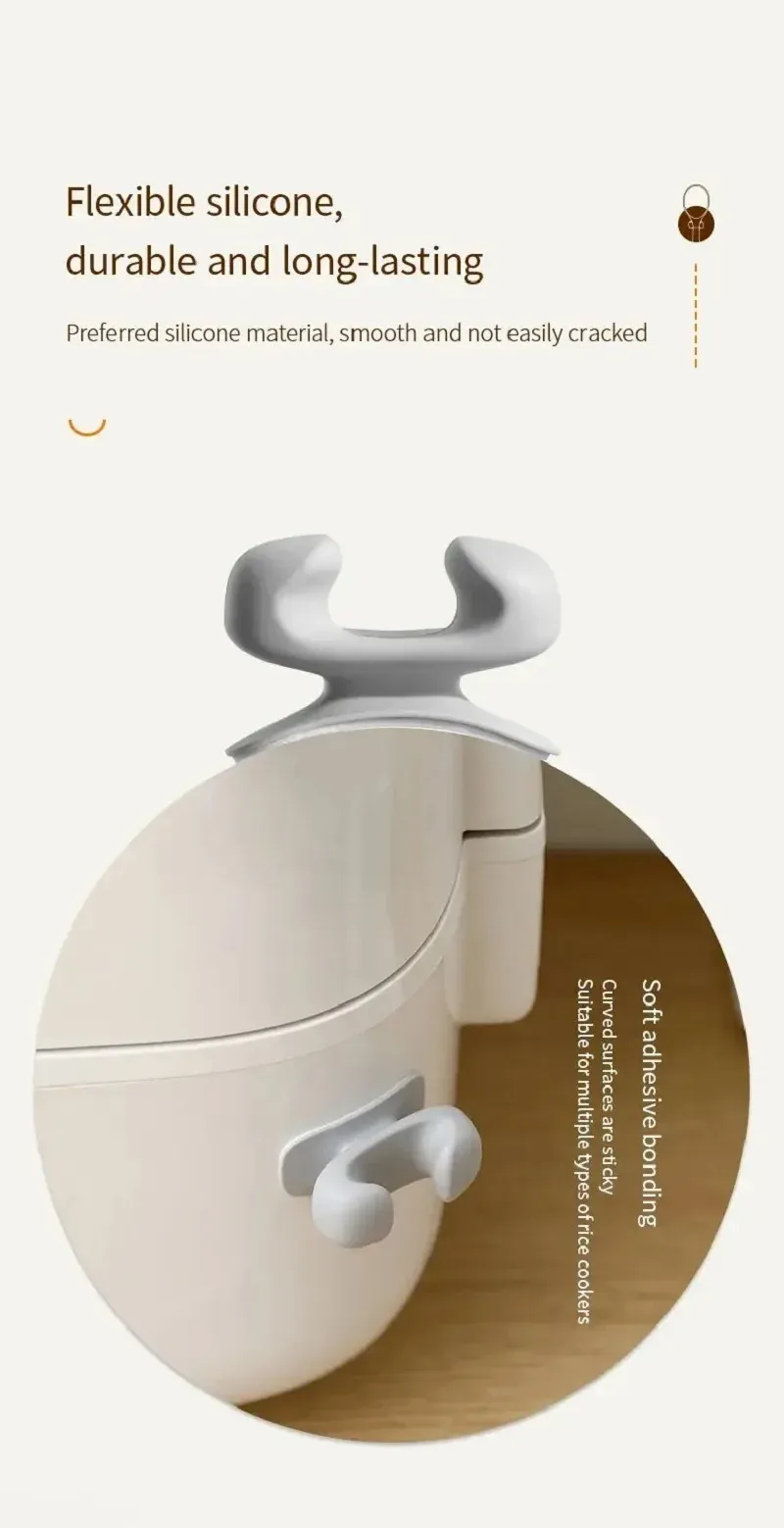 Support de cuillère à riz en silicone détail d'installation