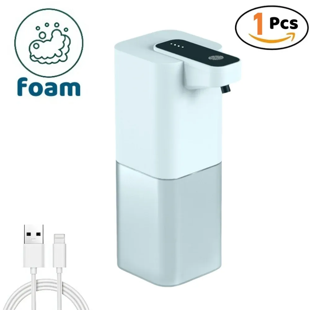 Distributeur automatique de savon liquide ou en poudre, distributeur électrique sans contact rechargeable par USB avec capteur infrarouge pour salle de bain et cuisine 9