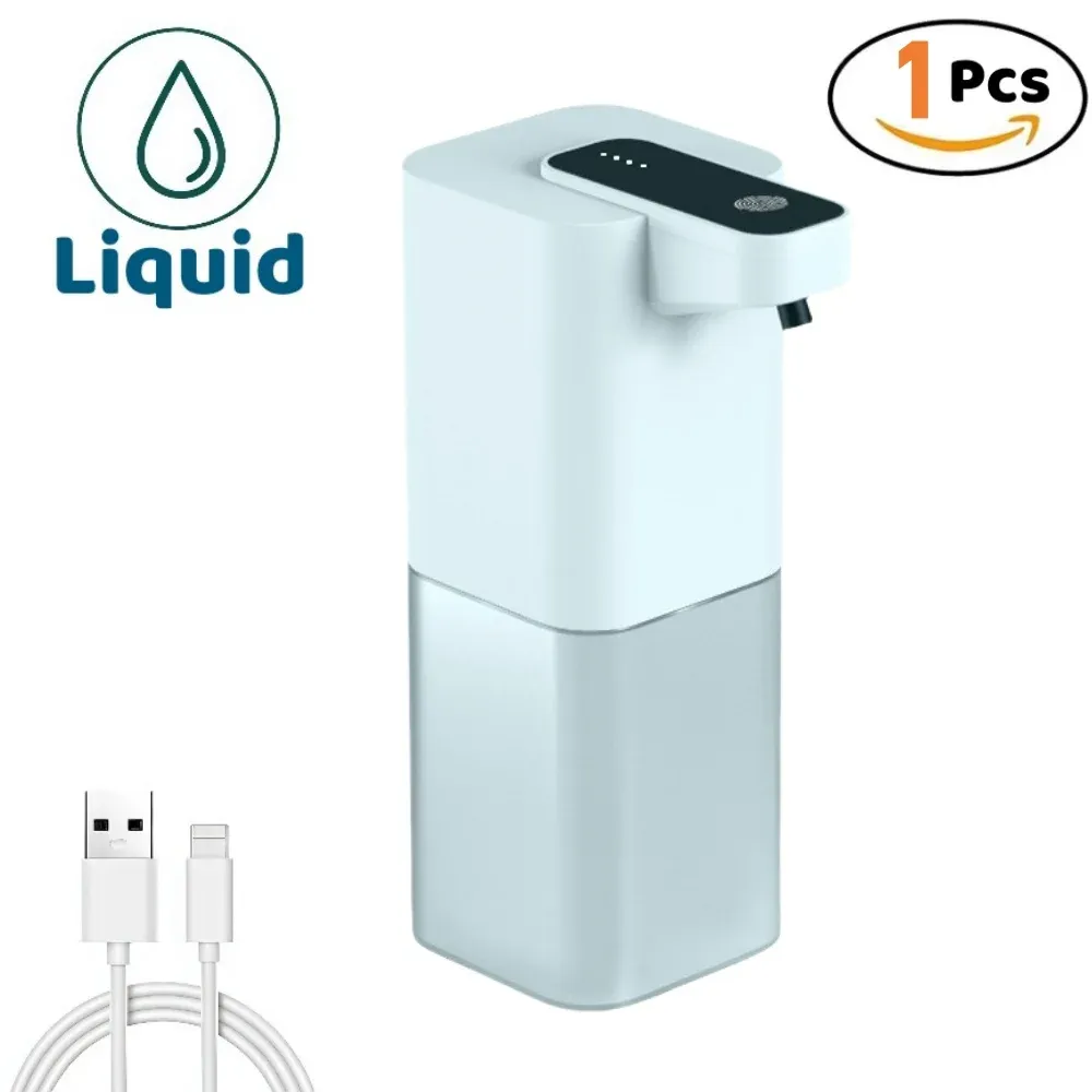 Distributeur automatique de savon liquide ou en poudre, distributeur électrique sans contact rechargeable par USB avec capteur infrarouge pour salle de bain et cuisine 11