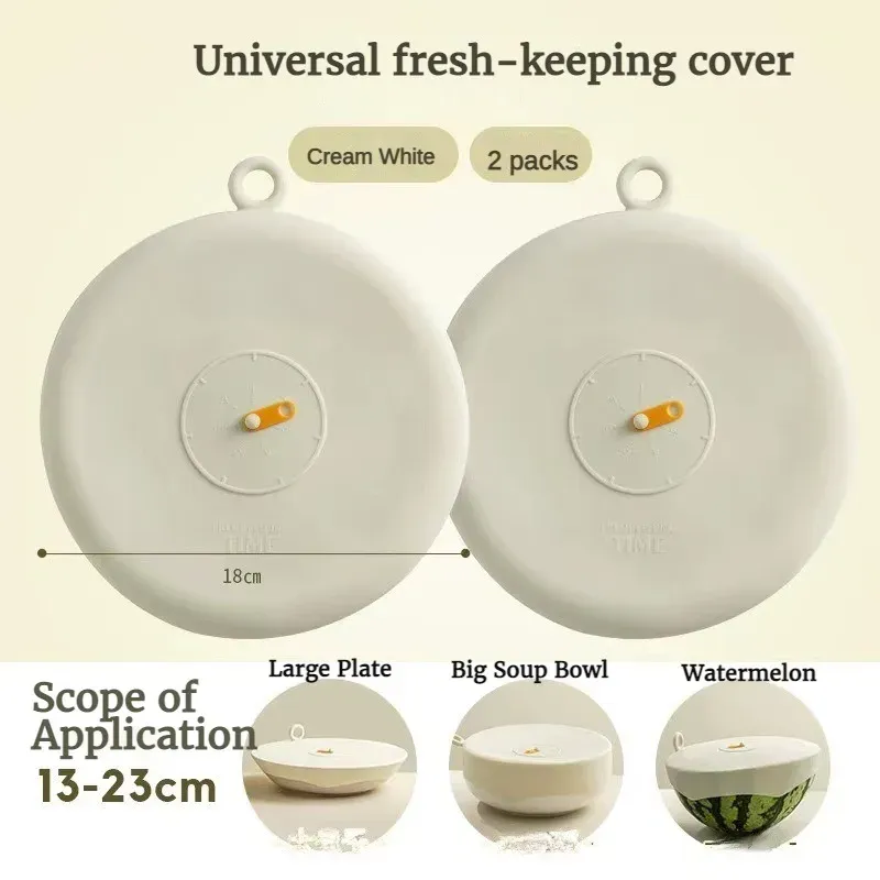 Couvercle universel extensible en silicone pour bol, conservation de la fraîcheur, compatible réfrigérateur et four à micro-ondes 5