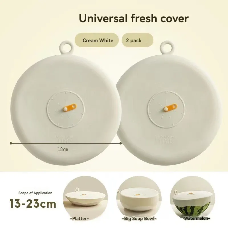 Couvercle universel extensible en silicone pour bol, conservation de la fraîcheur, compatible réfrigérateur et four à micro-ondes 12