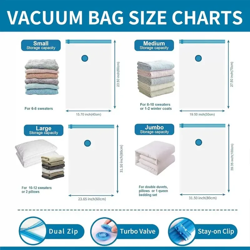 Sac de rangement sous vide présenté dans un intérieur soigné