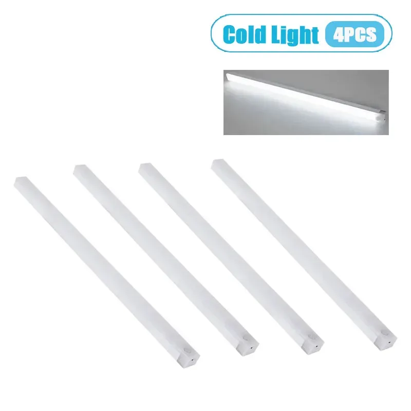 1/2/4 pcs lampe LED à détecteur de mouvement pour sous-armoire, rechargeable, avec bande magnétique, pour cuisine et placard 8