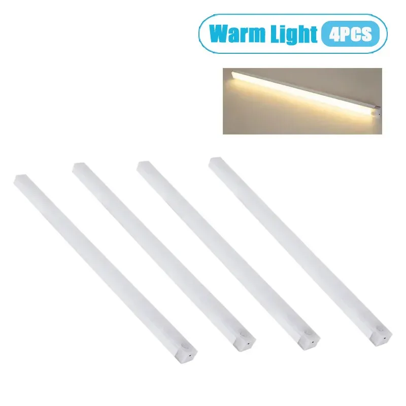1/2/4 pcs lampe LED à détecteur de mouvement pour sous-armoire, rechargeable, avec bande magnétique, pour cuisine et placard 7