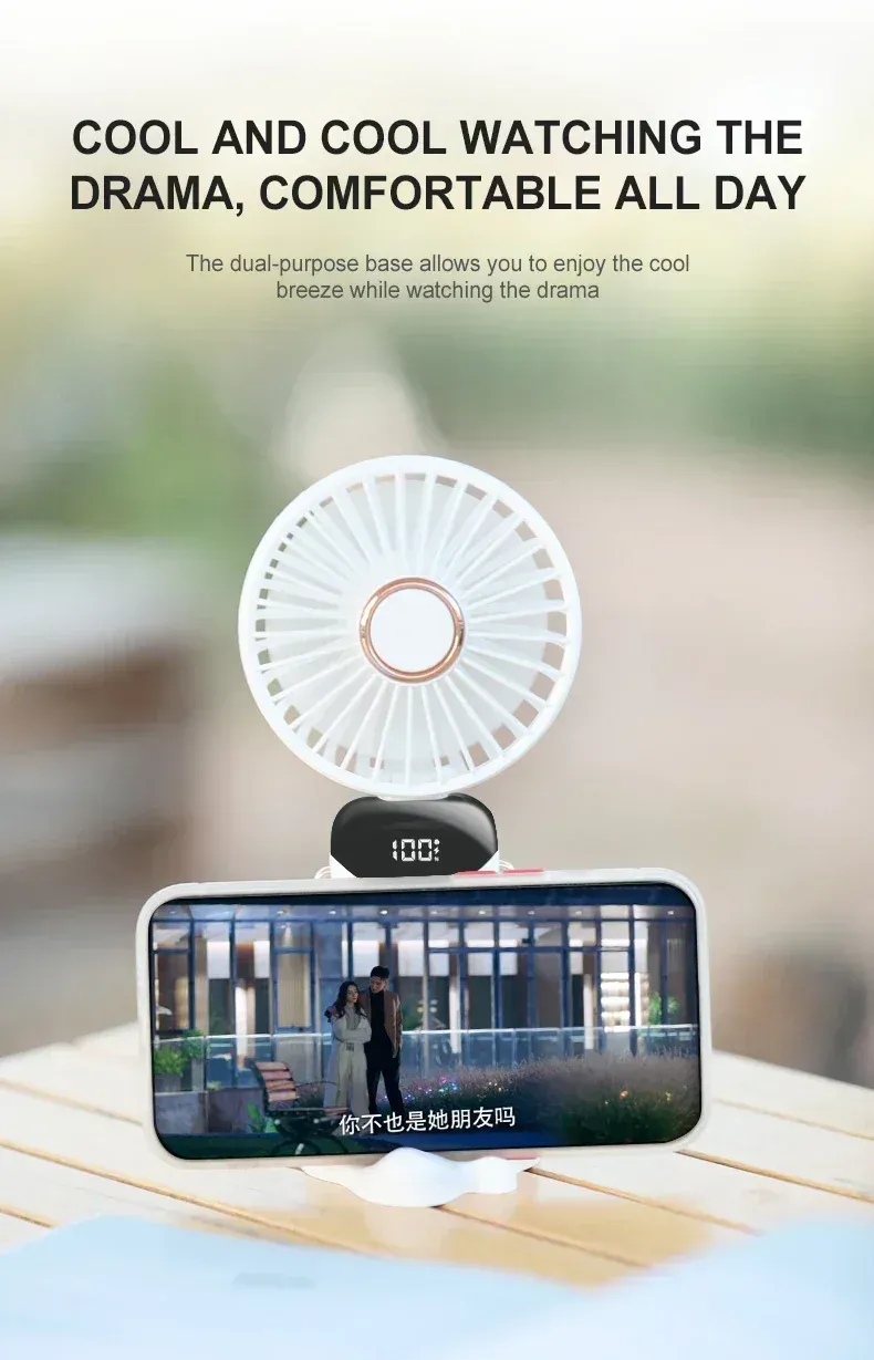 Mini ventilateur de cou portable, au quotidien