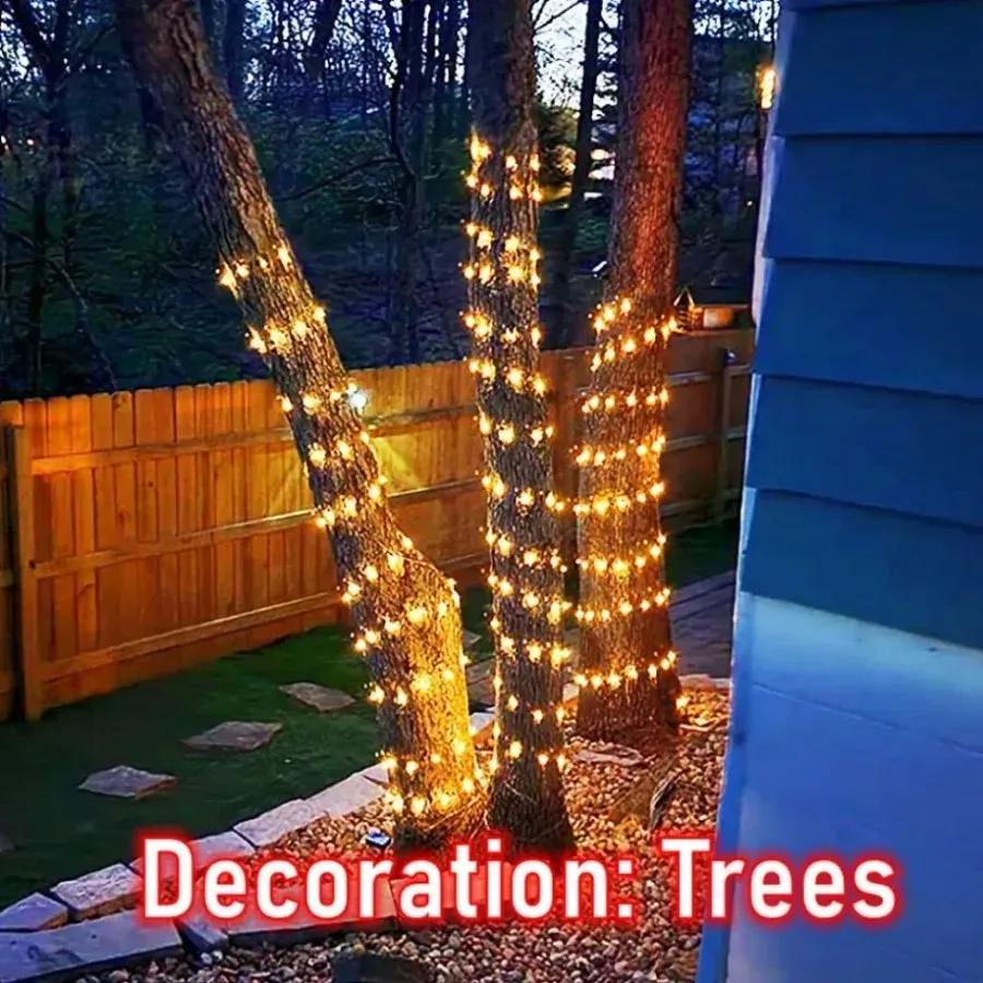 Guirlande lumineuse LED à alimentation USB, 8 modes d'éclairage – Décoration de Noël et de fête 6
