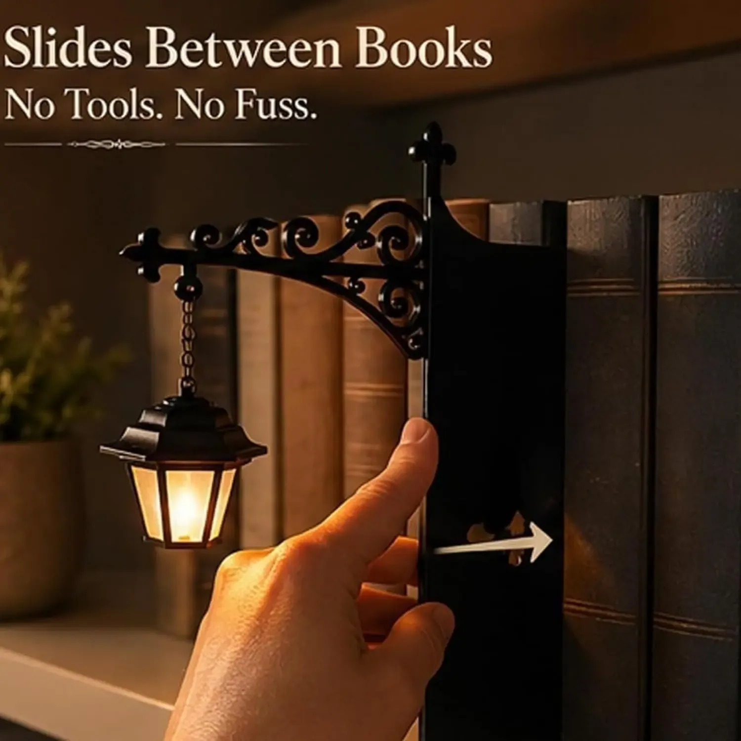 Lampe LED lanterne pour étagère de bibliothèque, mini veilleuse décorative 5