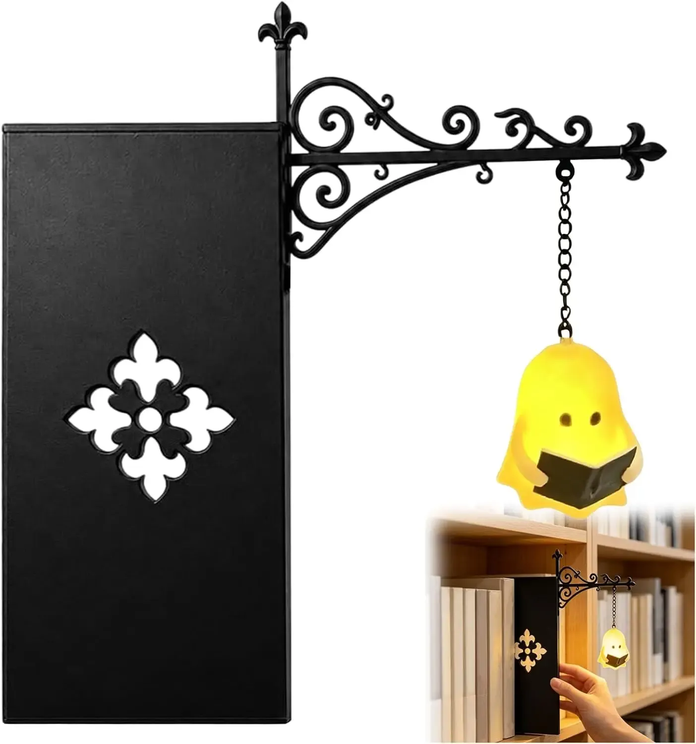 Lampe LED lanterne pour étagère de bibliothèque, mini veilleuse décorative 10