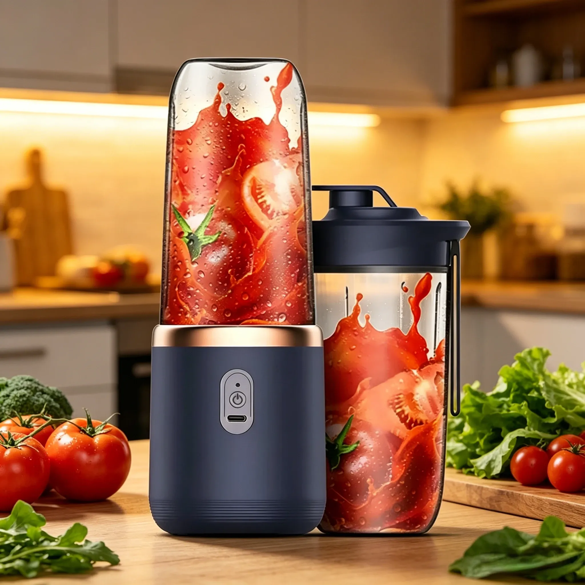 Mixeur portable USB 400 ml, mixeur électrique de voyage pour smoothies, milkshakes et mini préparations culinaires - Image 1