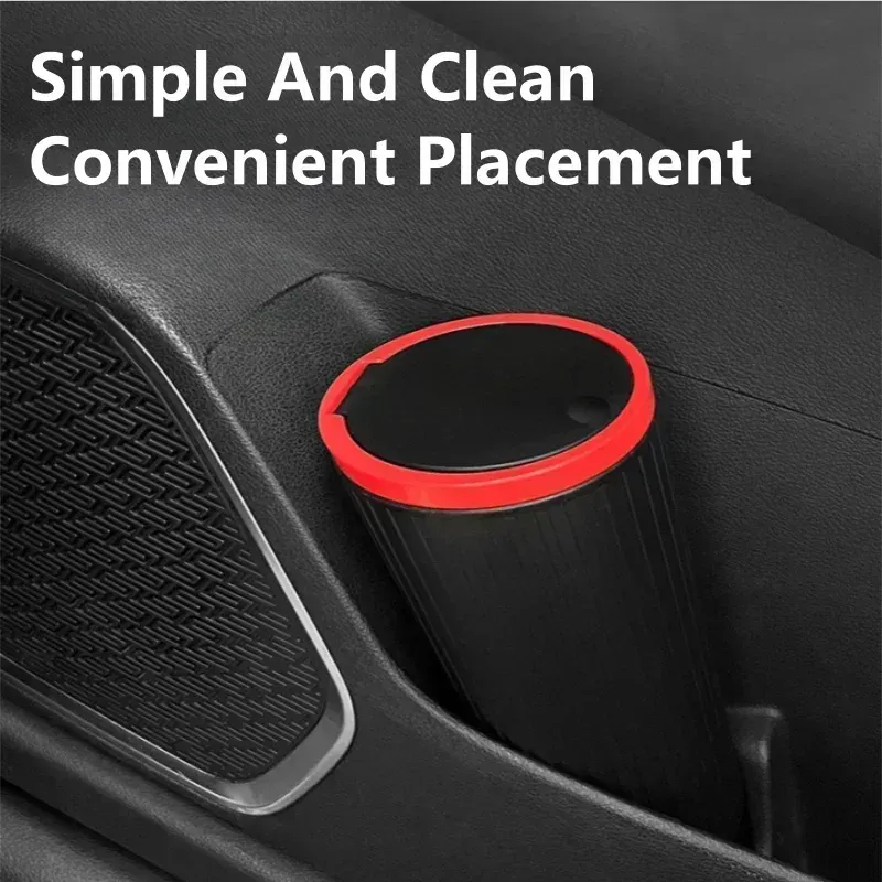 Poubelle de voiture, mini organisateur à poussière, sac poubelle intérieur, conteneur de rangement, seau, accessoires automobiles 4
