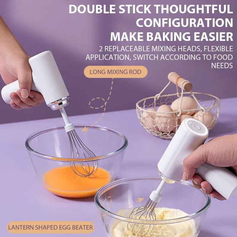 Batteur électrique sans fil portable pour œufs et crèmes de pâtisserie 2
