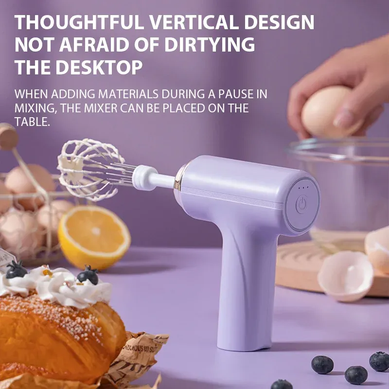 Batteur électrique sans fil portable pour œufs et crèmes de pâtisserie 6