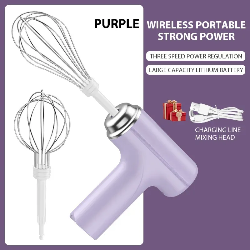 Batteur électrique sans fil portable pour œufs et crèmes de pâtisserie 7