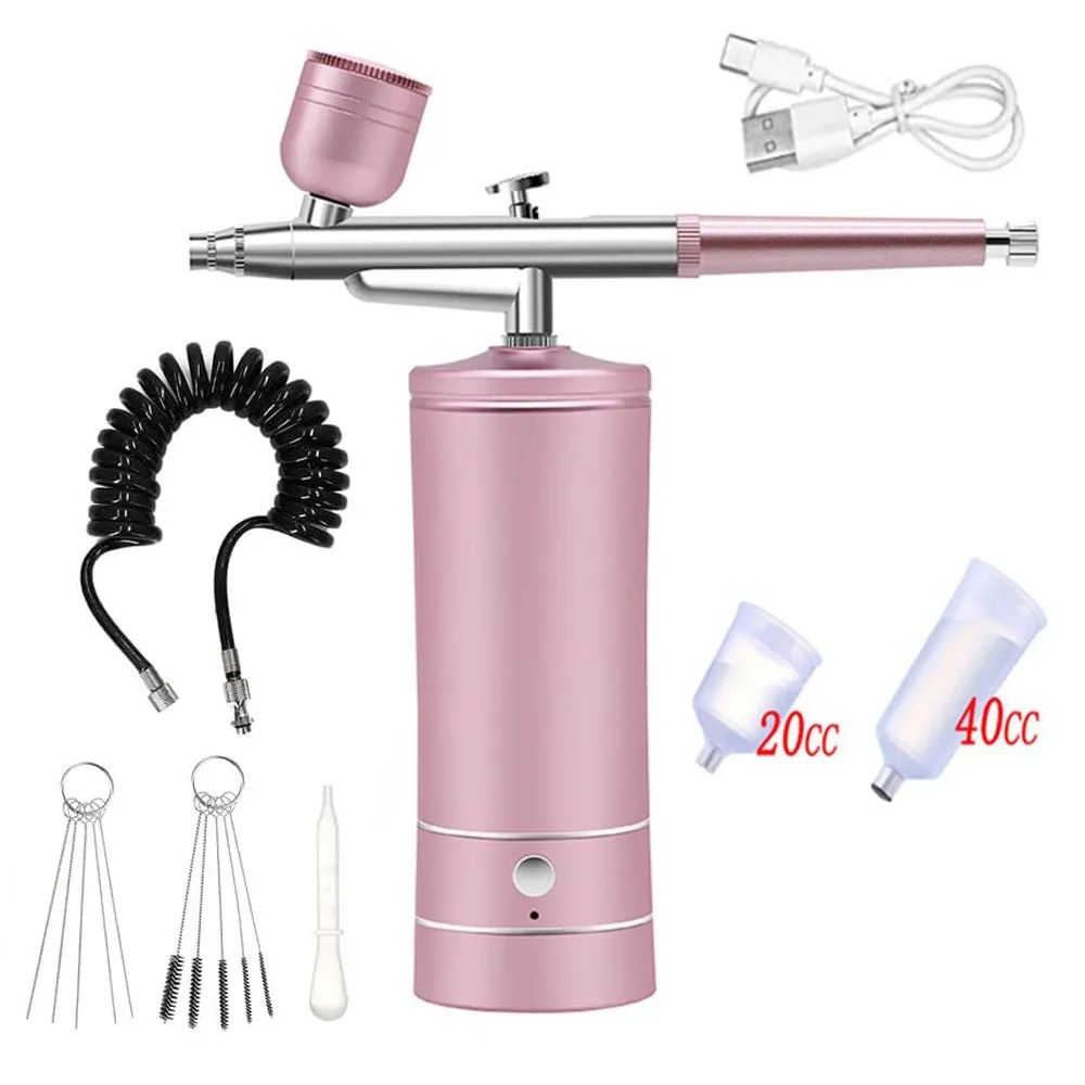 Aérographe à ongles avec compresseur portable, kit nail art pour peinture, décoration de gâteaux et loisirs créatifs 10
