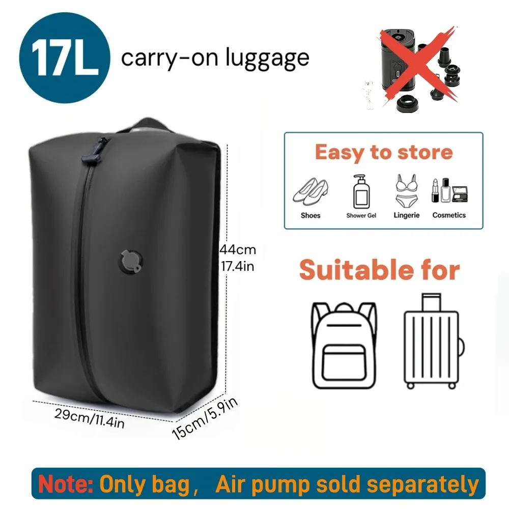 Sacs de compression sous vide imperméables pour vêtements et valises, gain de place pour voyage et déménagement 10