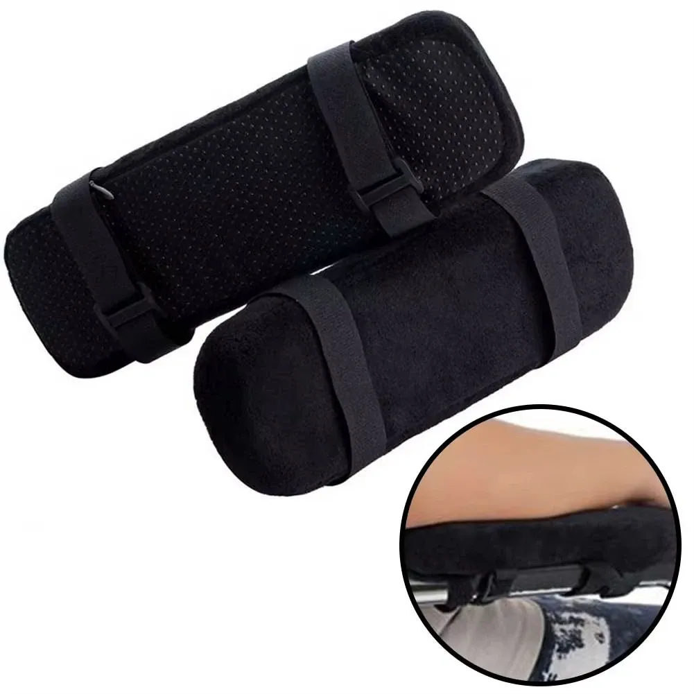 Coussinets d'accoudoirs pour chaise de bureau, lot de 2 ou 6, en mousse PU souple, housses amovibles et lavables pour chaise de bureau ou de gaming, soutien confortable pour les coudes 4
