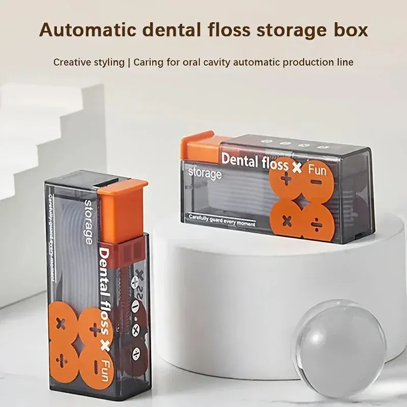 Distributeur de fil dentaire automatique, mini boîte portable avec 10 recharges, compact et hygiénique, disponible en 3 couleurs 3
