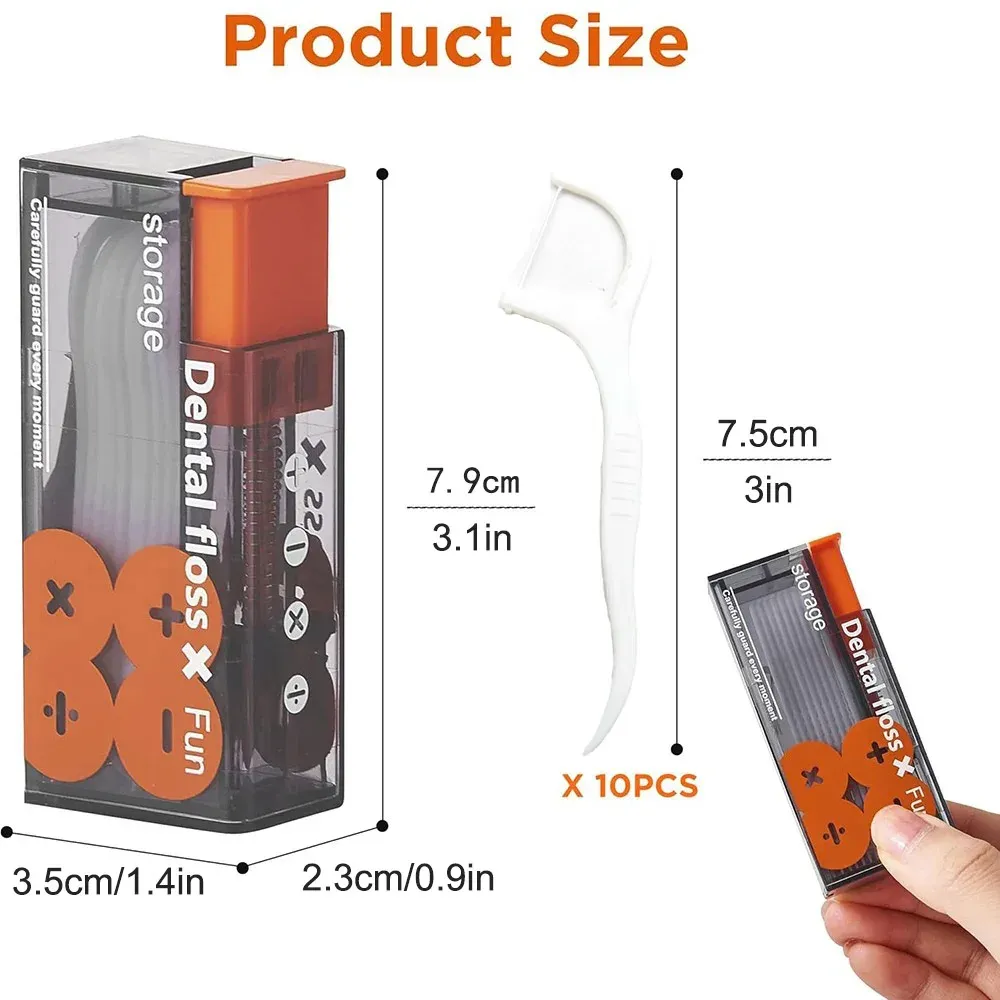 Distributeur de fil dentaire automatique, mini boîte portable avec 10 recharges, compact et hygiénique, disponible en 3 couleurs 7