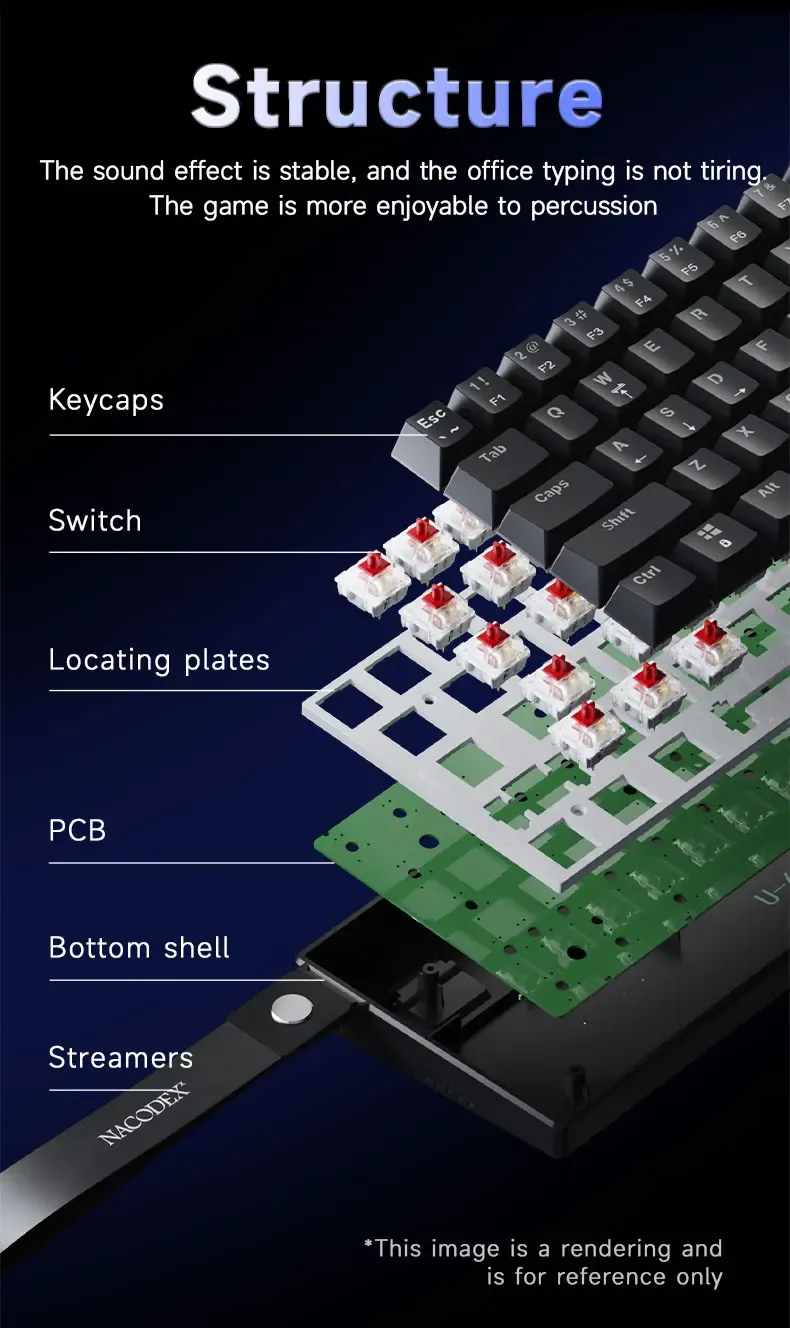 Clavier de jeu AJAZZ NK61 ambiance bureau