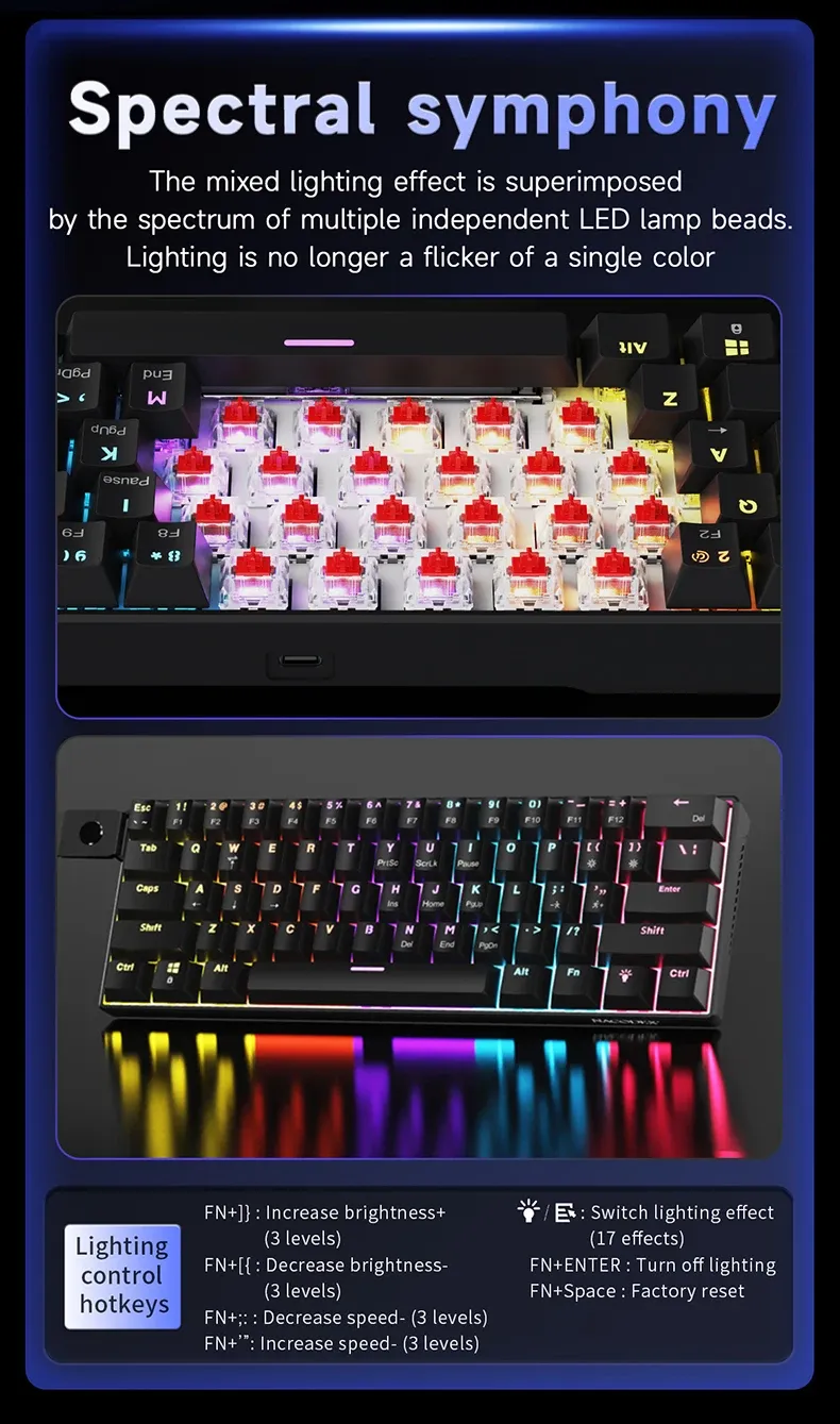 Clavier de jeu AJAZZ NK61 ambiance gaming