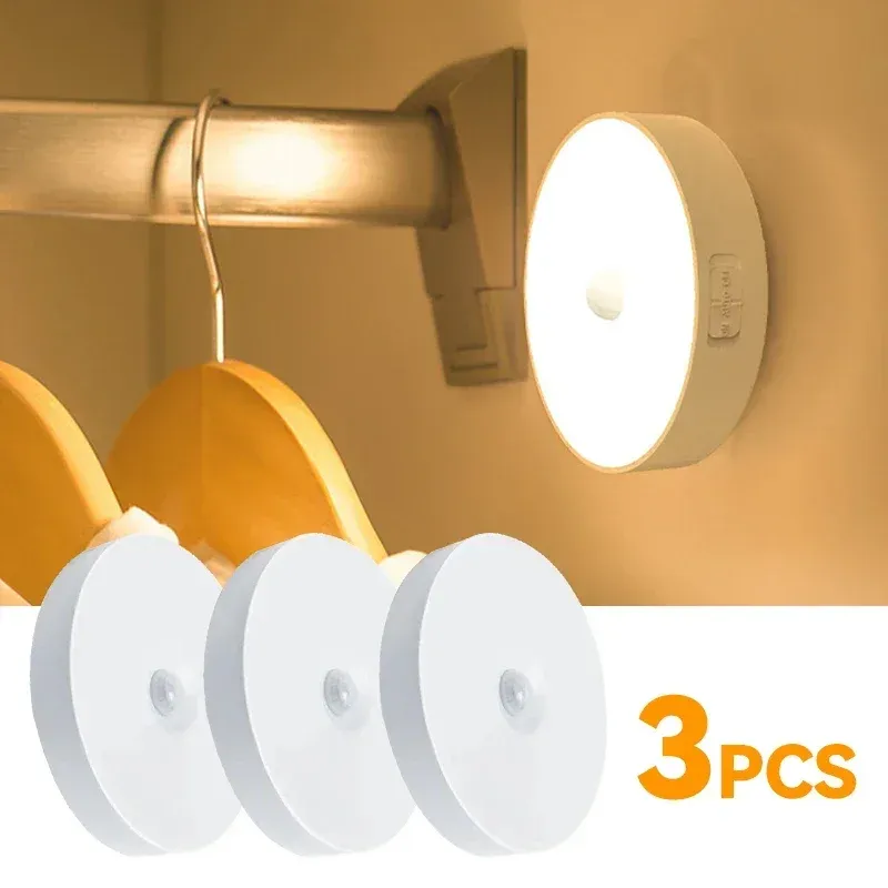 Veilleuse LED à détecteur de mouvement, rechargeable par USB, sans fil, pour cuisine, armoire et escalier 1