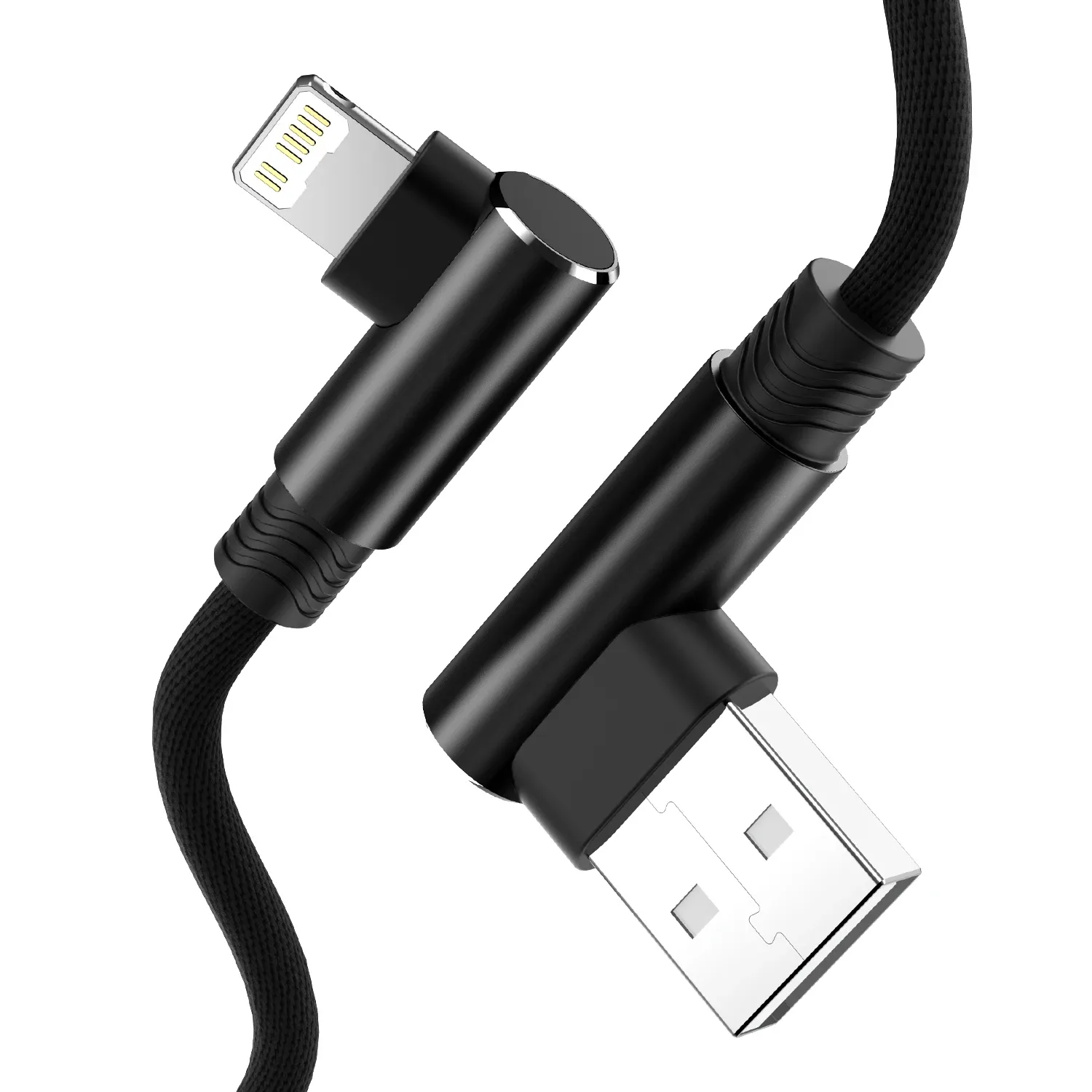 Câble USB coudé à 90° pour iPhone et iPad, longueur standard 8