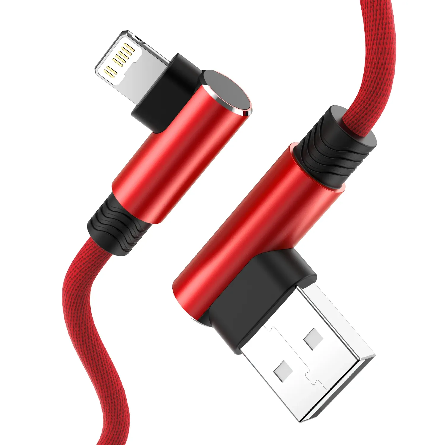 Câble USB coudé à 90° pour iPhone et iPad, longueur standard 10