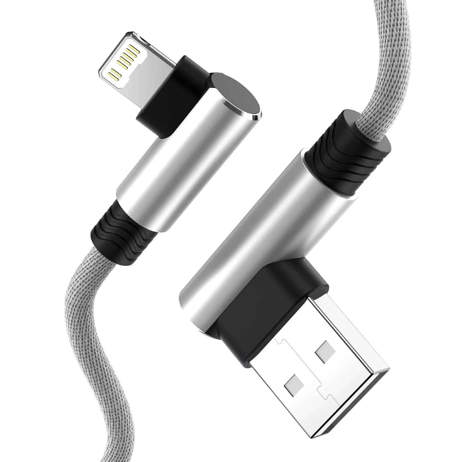 Câble USB coudé à 90° pour iPhone et iPad, longueur standard 7