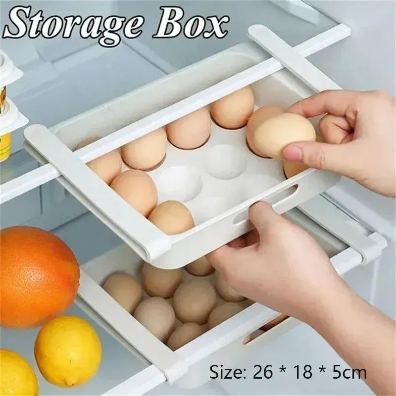 Support à œufs pour réfrigérateur, bac de rangement organisateur de cuisine 9