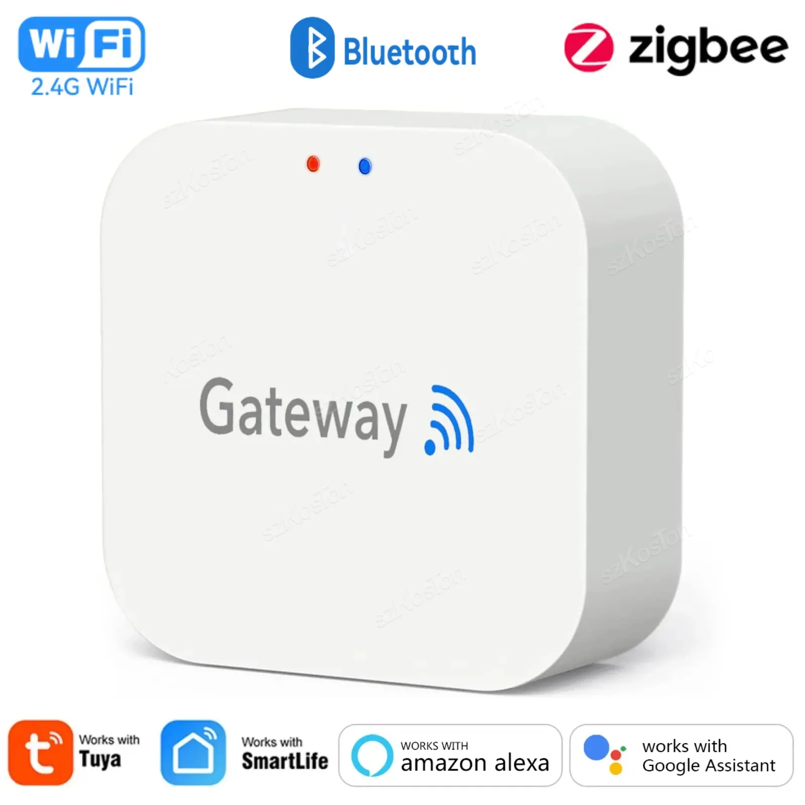 Tuya Smart Life – Passerelle multimode, domotique intelligente, hub ZigBee, pont WiFi, Bluetooth, maillage, commande vocale compatible Alexa et Google 1
