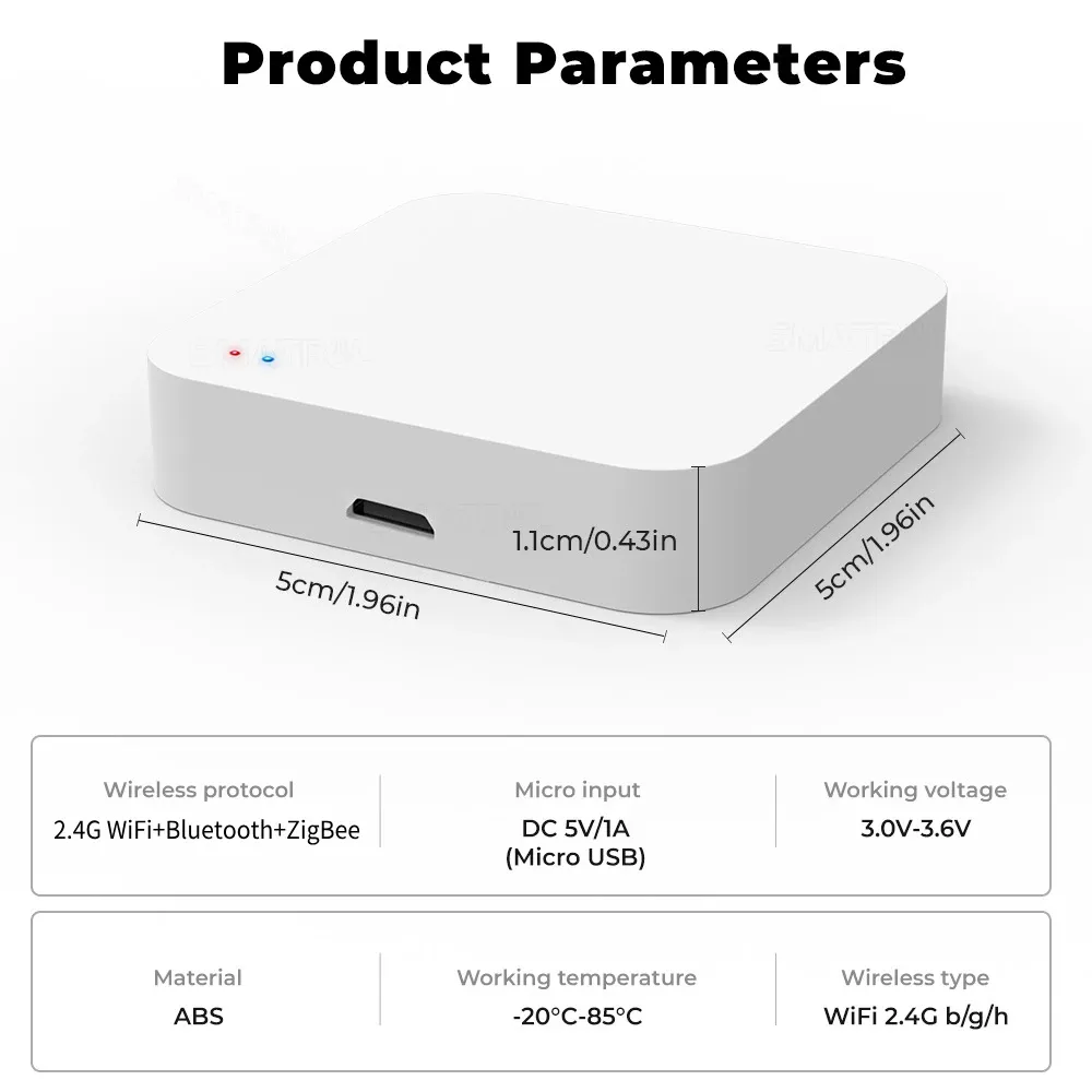 Tuya Smart Life – Passerelle multimode, domotique intelligente, hub ZigBee, pont WiFi, Bluetooth, maillage, commande vocale compatible Alexa et Google 6