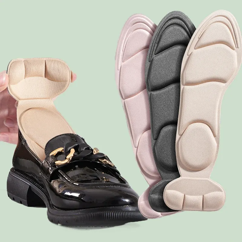 Semelles intérieures en mousse à mémoire de forme pour femmes : antidérapantes, découpables et avec protection du talon pour chaussures à talons hauts 2