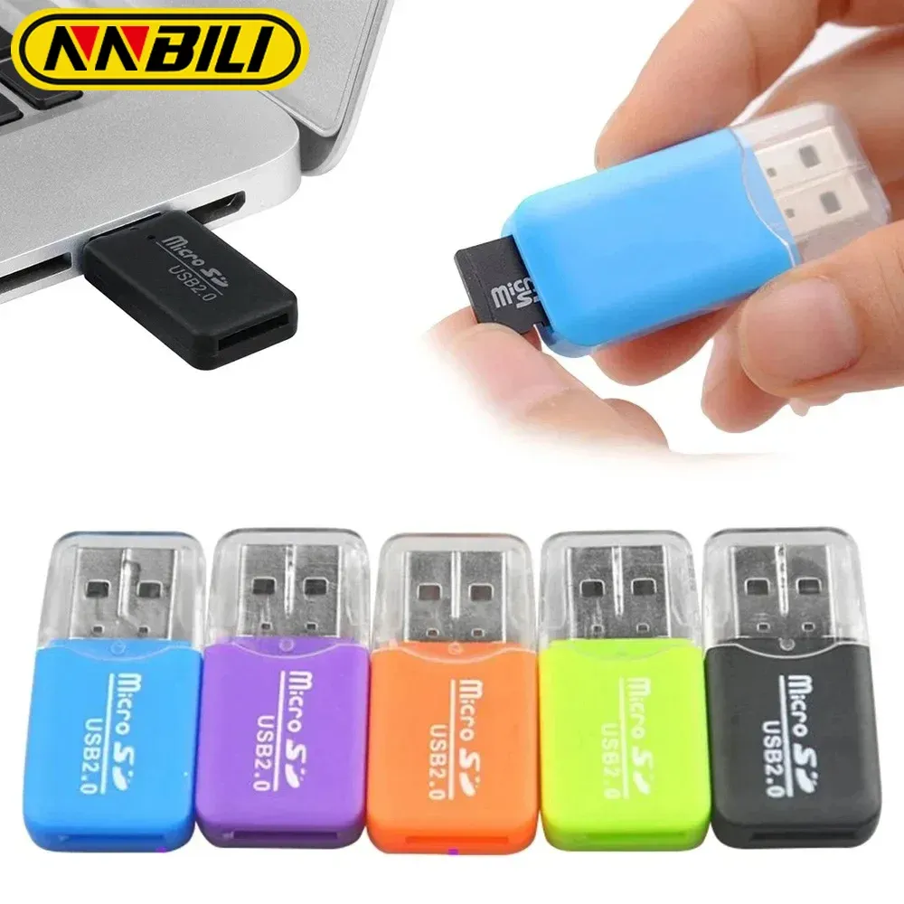 Lecteur de carte micro-SD/TF USB 2.0 Mini, adaptateur haute vitesse pour téléphone portable et ordinateur portable, NNBILI