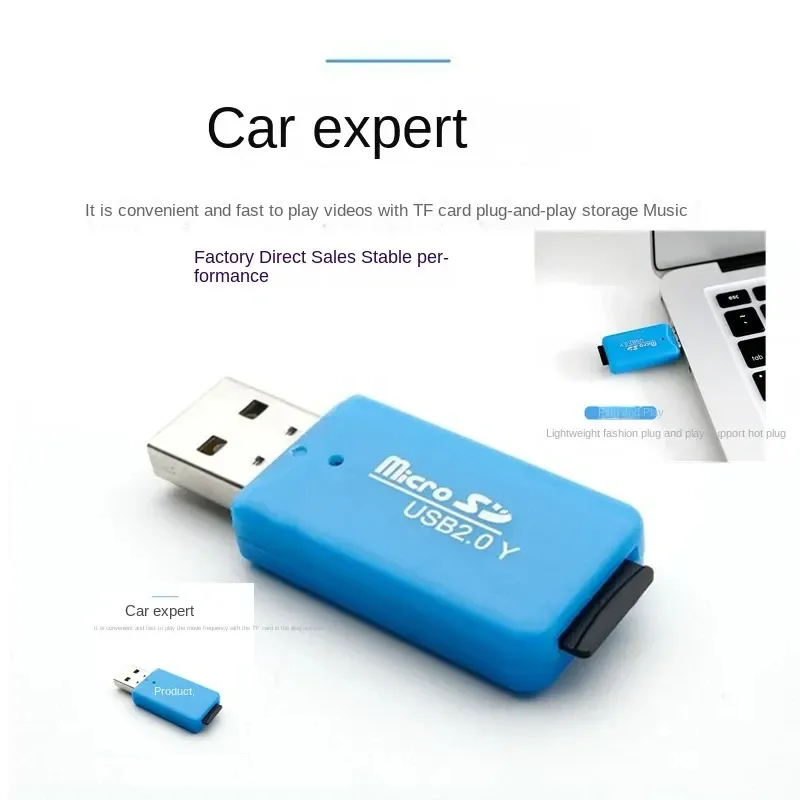 Lecteur de carte micro-SD/TF USB 2.0 Mini, adaptateur haute vitesse pour téléphone portable et ordinateur portable, NNBILI 2