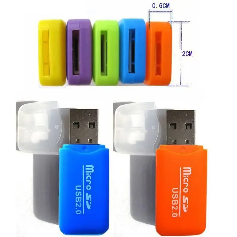 Lecteur de carte micro-SD/TF USB 2.0 Mini, adaptateur haute vitesse pour téléphone portable et ordinateur portable, NNBILI 6