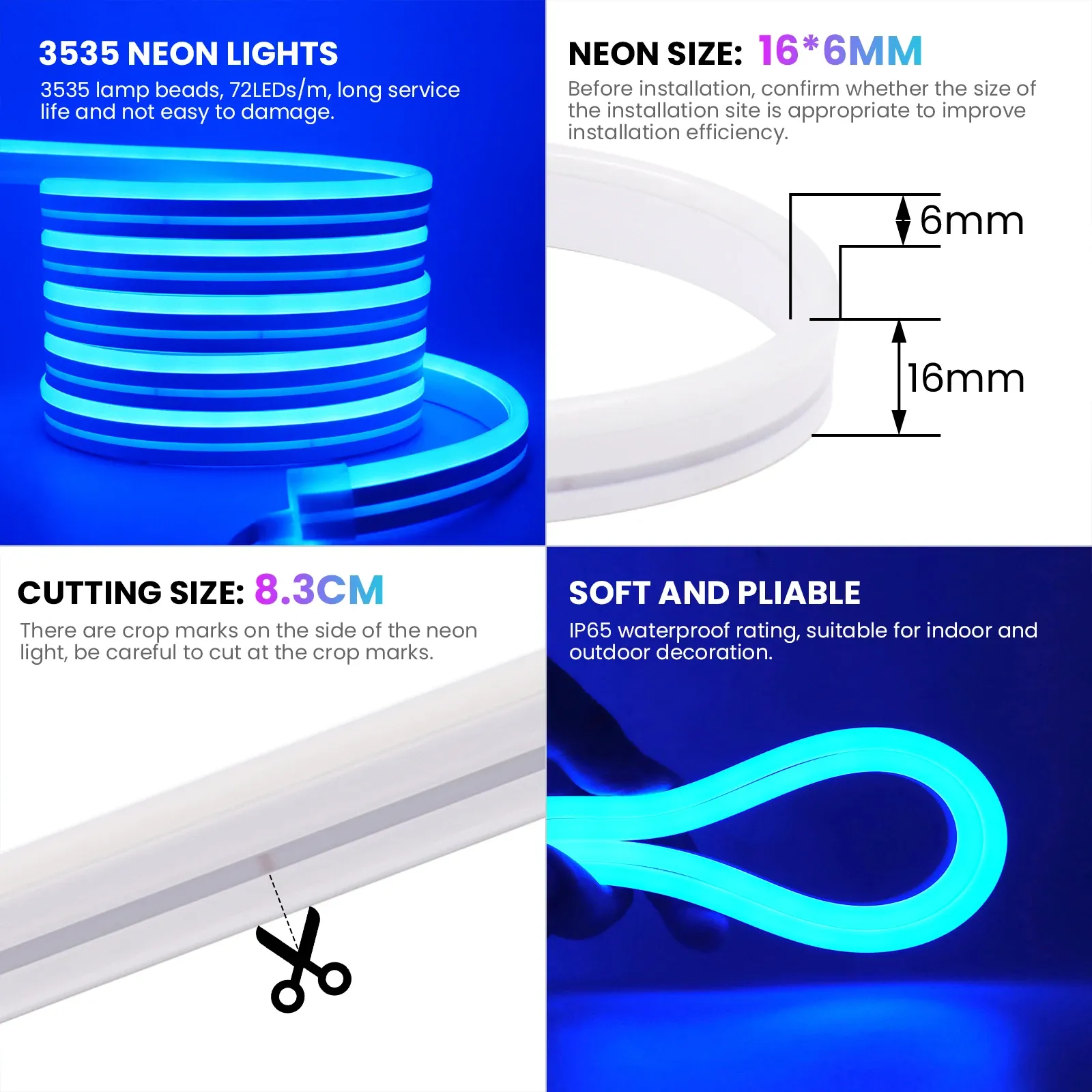 Bande lumineuse LED pour décoration extérieure