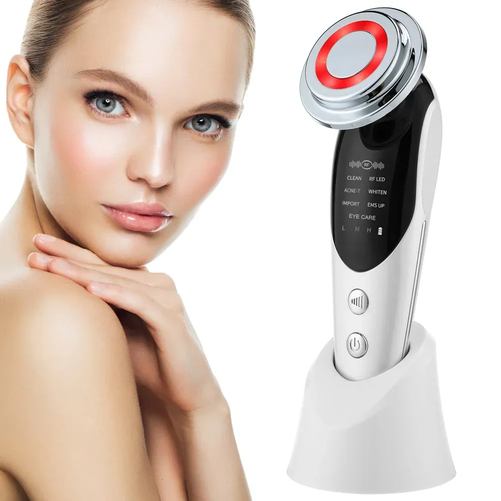 Appareil de lifting facial 7 en 1 à EMS et microcourant avec LED