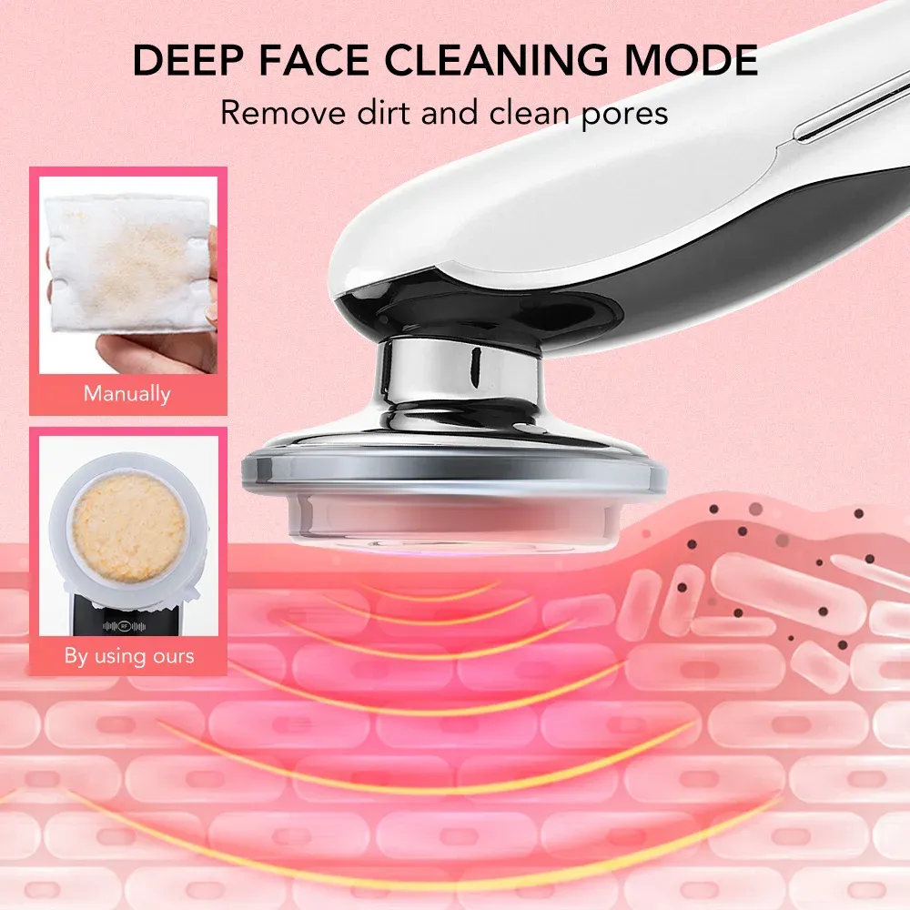 Appareil de lifting facial 7 en 1 à EMS et microcourant avec LED 4