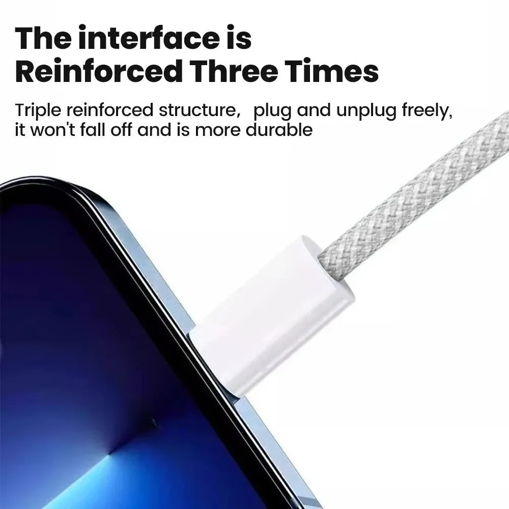 Lot de 5 câbles USB-C vers USB-C 100 W à charge rapide, compatibles iPhone 15, 16 et 17, Samsung, Xiaomi et Huawei 5