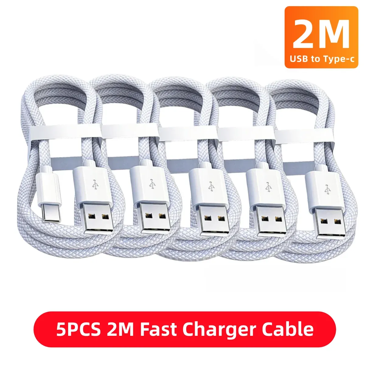 Lot de 5 câbles USB-C vers USB-C 100 W à charge rapide, compatibles iPhone 15, 16 et 17, Samsung, Xiaomi et Huawei 10