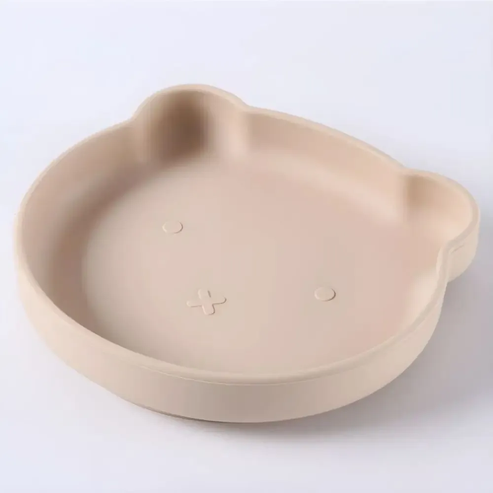 Ensemble de vaisselle en silicone pour enfants : assiette, bol, gobelet, fourchette et cuillère pour bébé 9