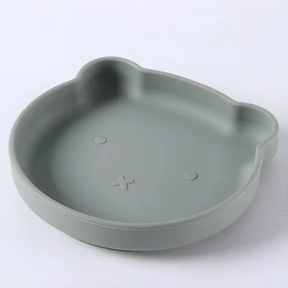 Ensemble de vaisselle en silicone pour enfants : assiette, bol, gobelet, fourchette et cuillère pour bébé 12