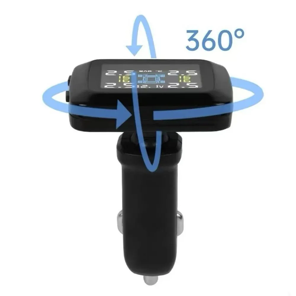 Système de surveillance de la pression des pneus TPMS pour voiture avec 4 capteurs, alarme et affichage de la température 5